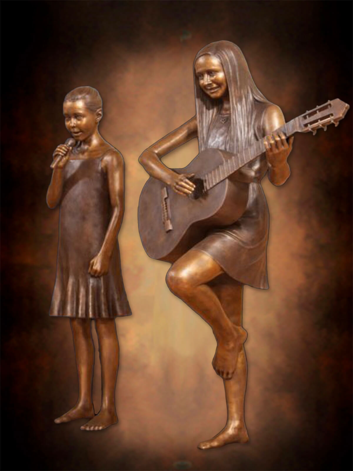 Tom White, Monumental Bronze Sculptor | Brint Ryan Family Portrait Bronze Statues