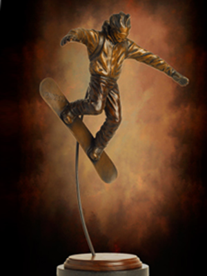 Tom White, Monumental Bronze Sculptor | Snowboarding Bronze Sculpture